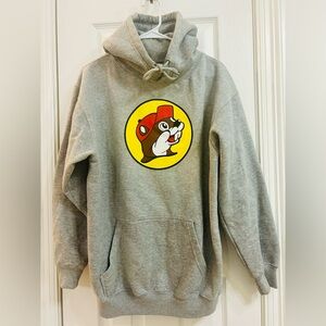 Buc-ee's Gray Hoodie Sweatshirt, Adult M